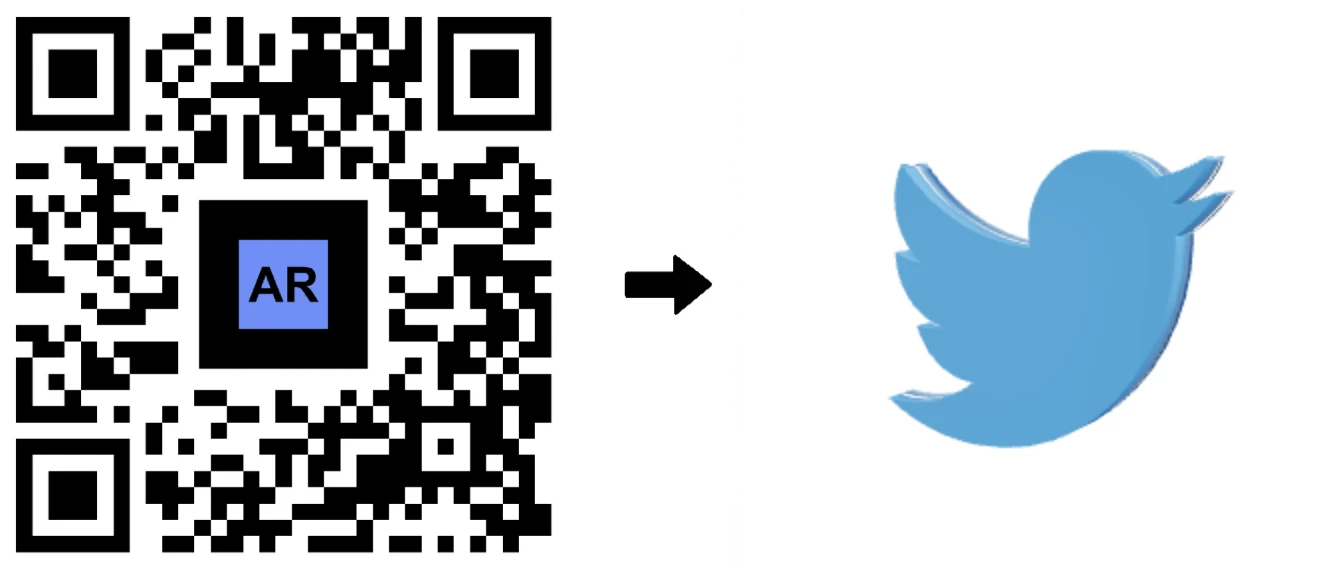Twitter AR QR Code Logo