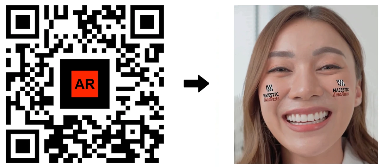 AR Code Face filter branding