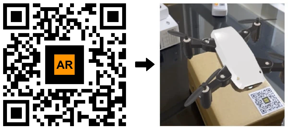 AR QR Code emballage