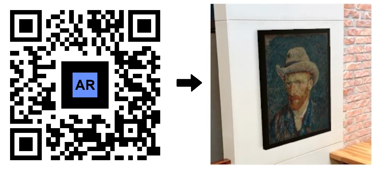AR Code photo of Van Gogh's painting