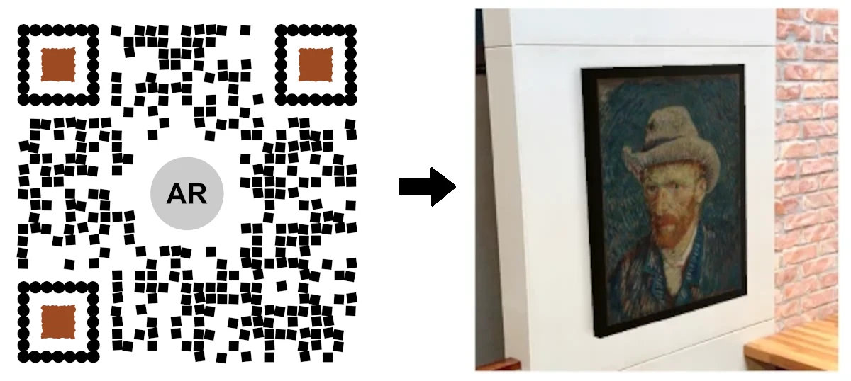 AR Code photo of Van Gogh's painting