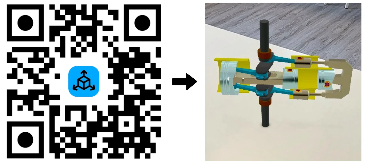 Código QR de AR industrial