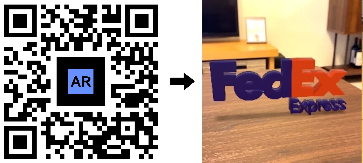 Fedex 로고에 대한 AR Code