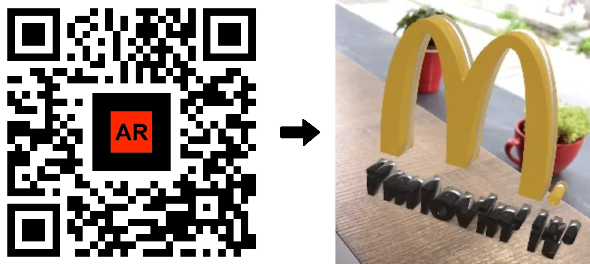 3D AR-logo McDonald's