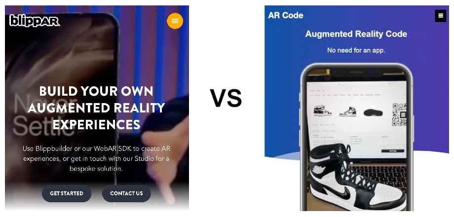 AR Code vs Blippar