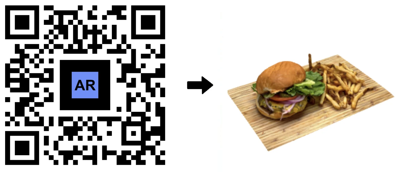 AR Code Menu Burger