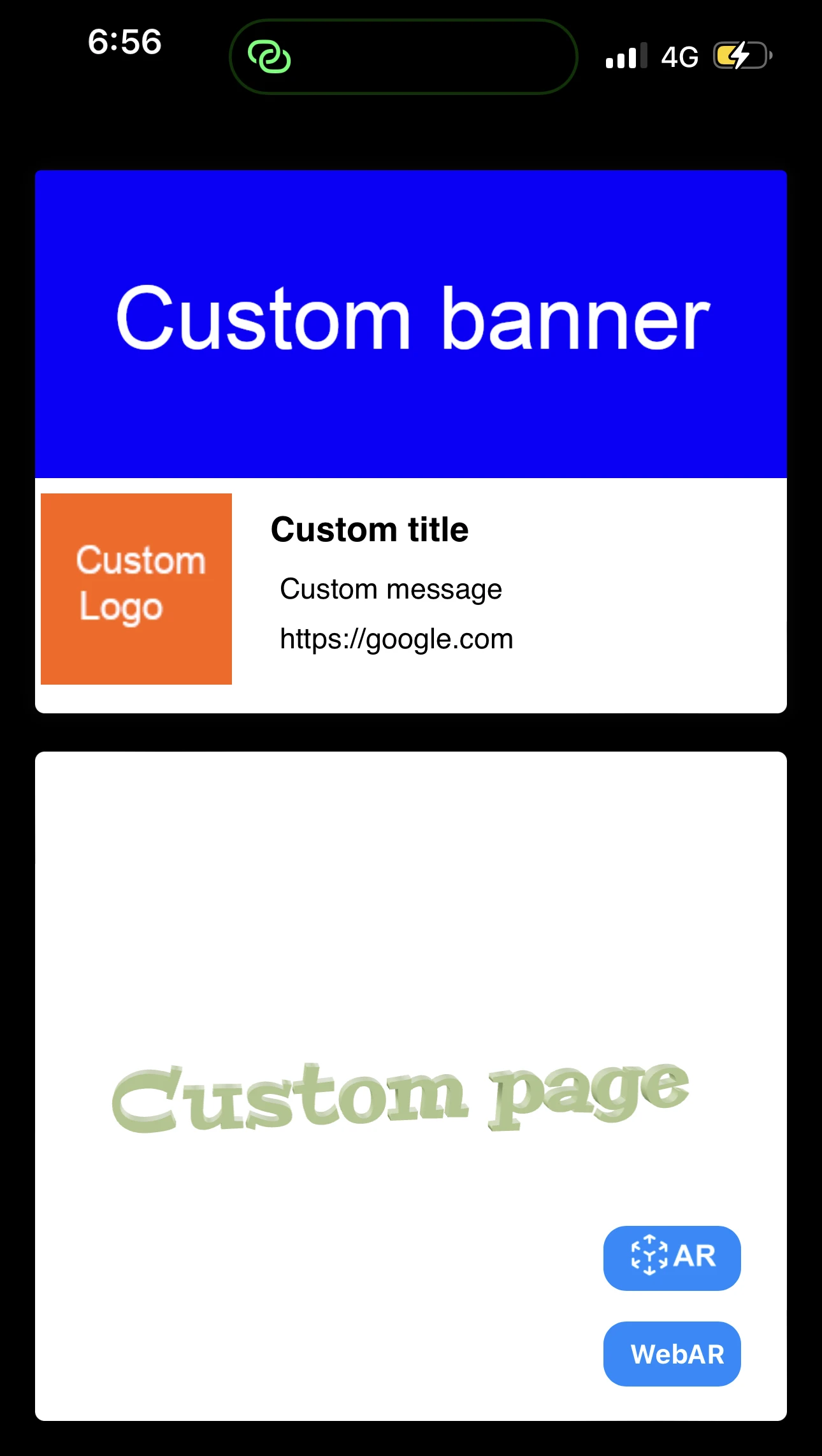 Custom Page Demo