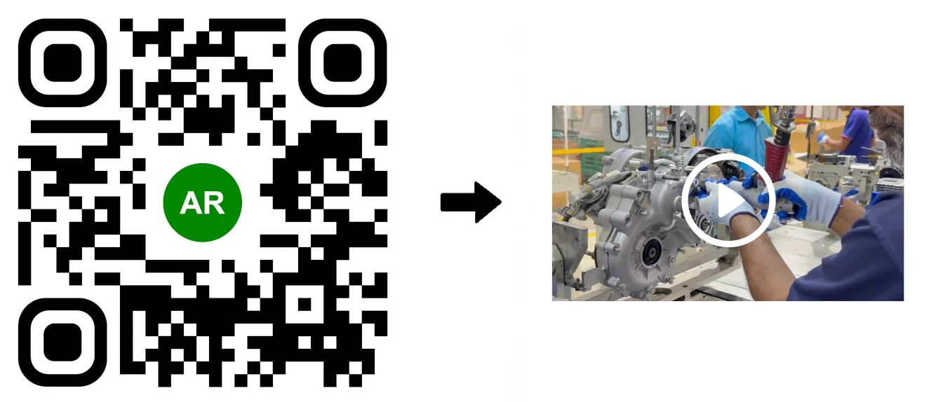 AR workflow showing linked industrial procedures and real-time safety instructions