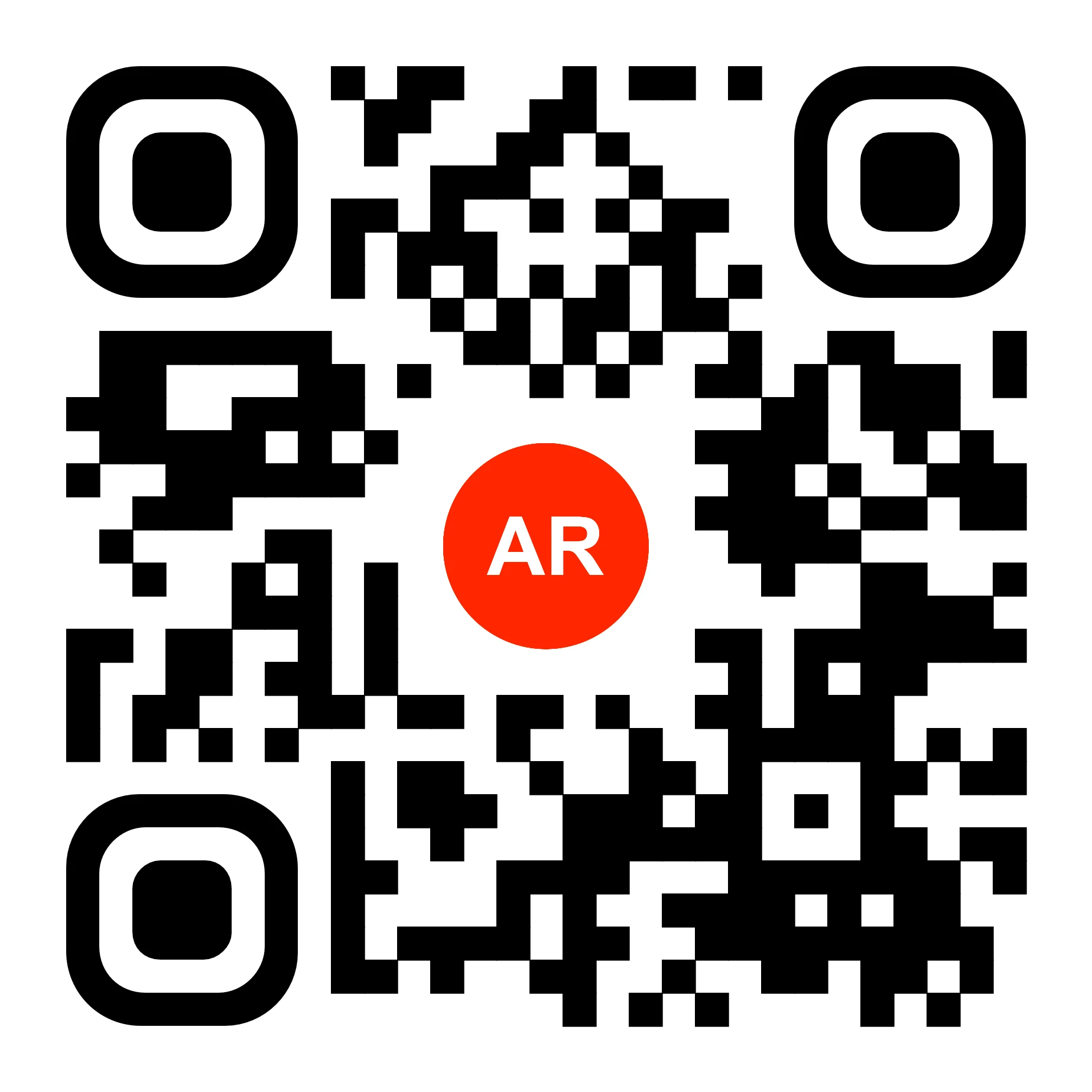 AR QR Code example for interactive education and school learning
