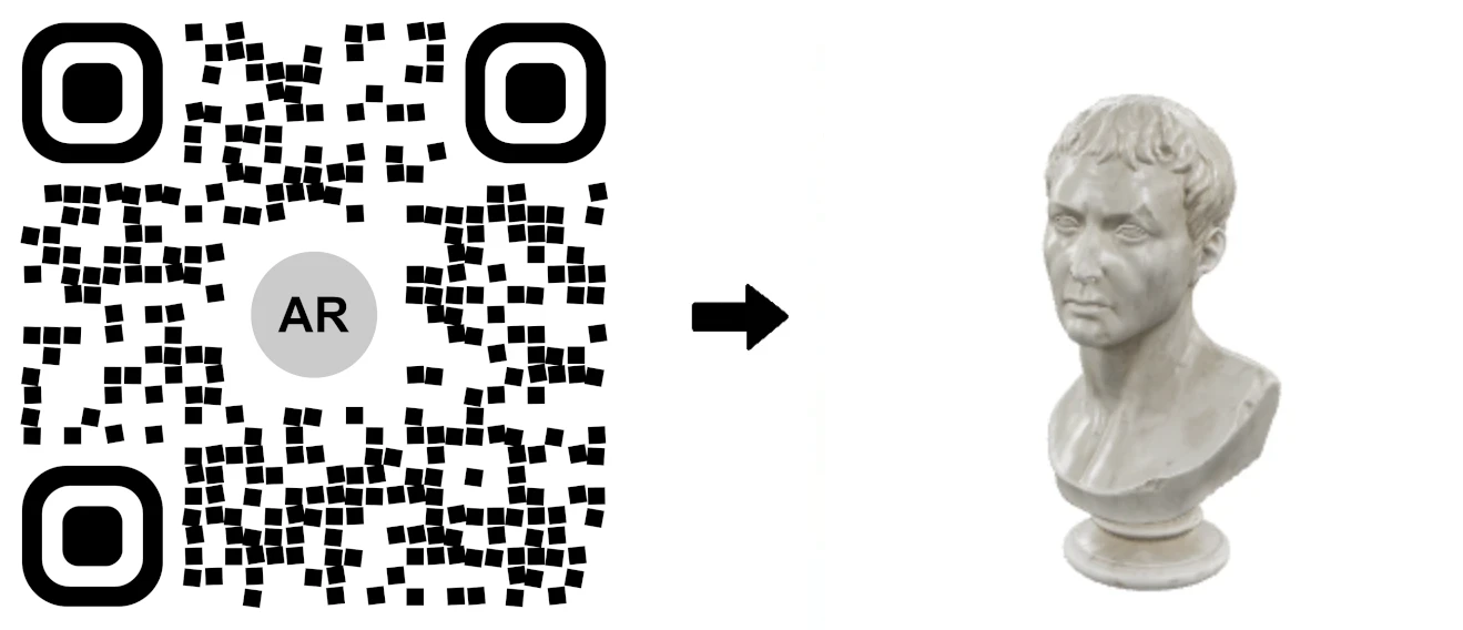 AR Code 3D-model standbeeld