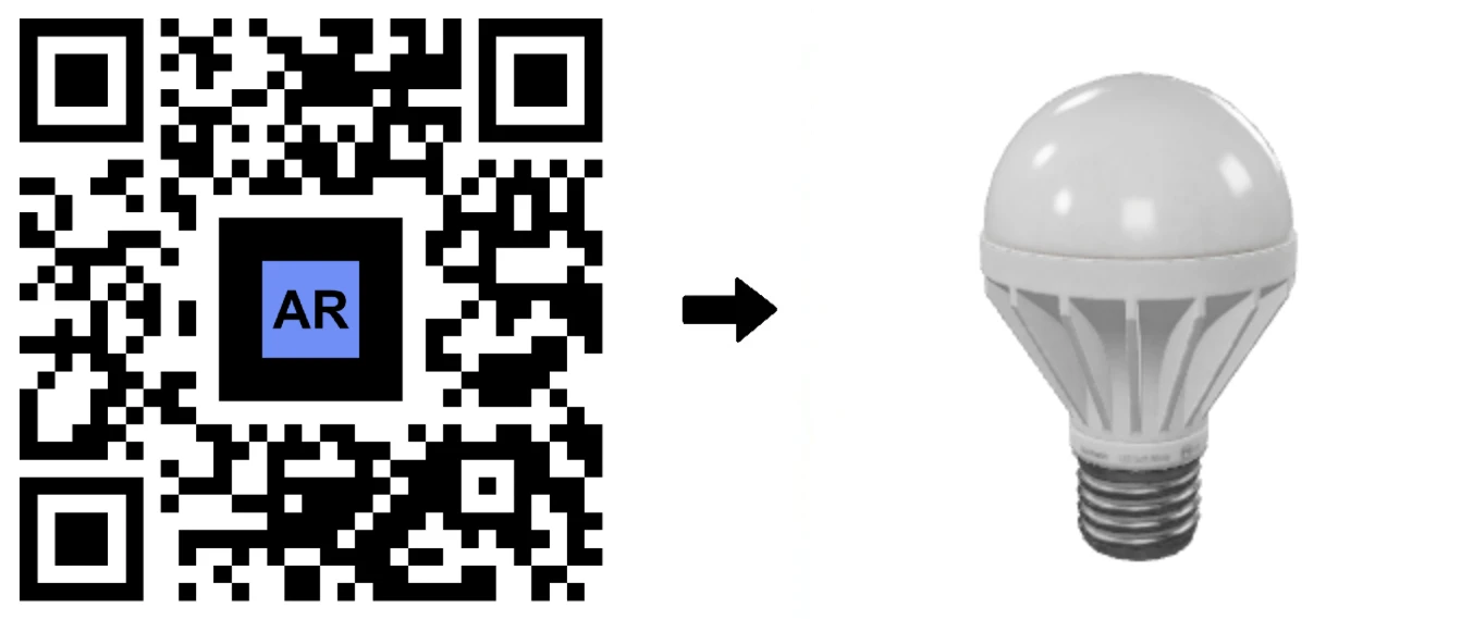 3D model of a LED lightbulb for Augmented Reality display