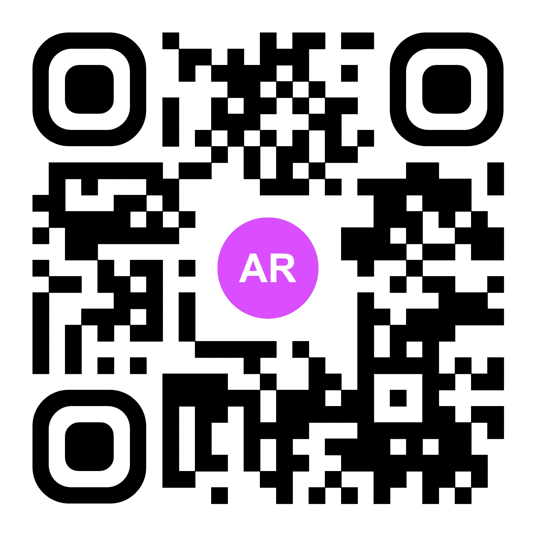 AR QR Code on a product label opening interactive product information