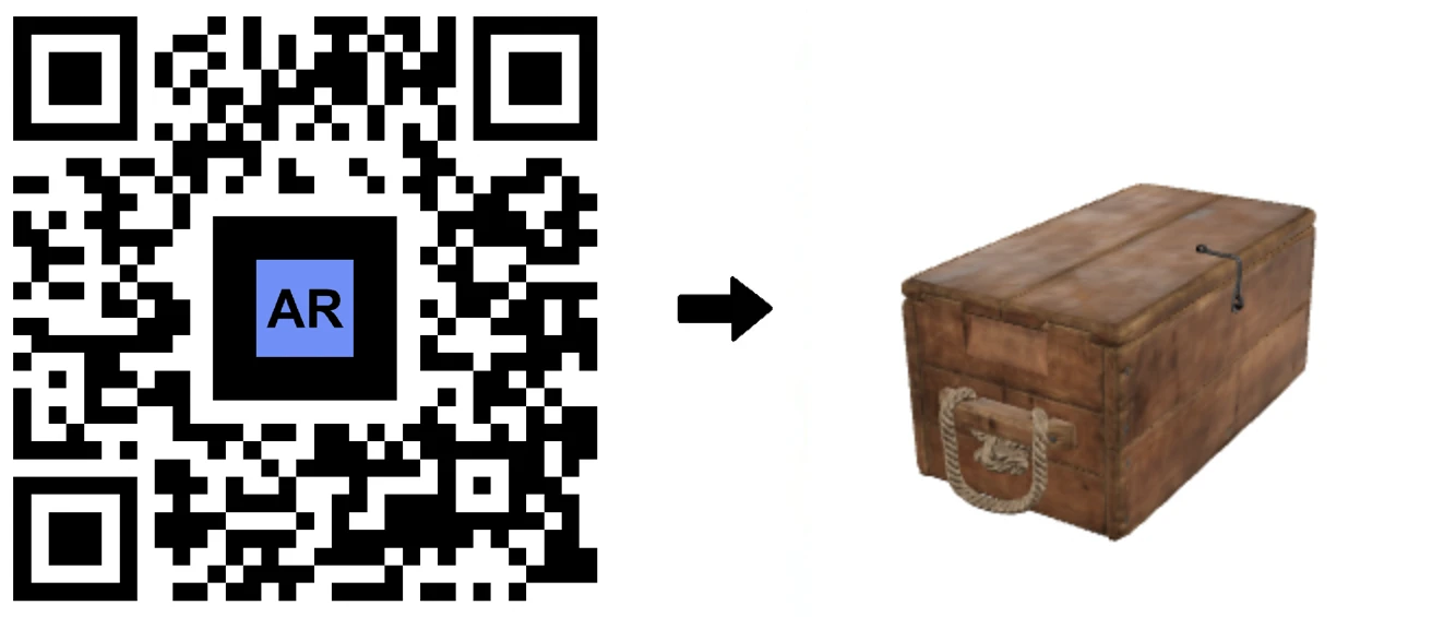 Photogrammetry 3D Model of Wooden Crate for Augmented Reality