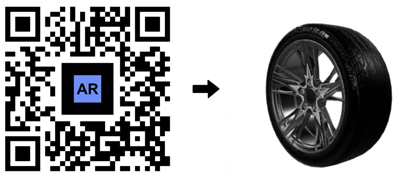 Automotive wheel, augmented reality 3D design